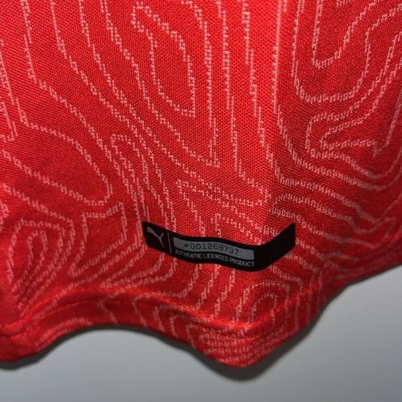 puma Red Swiss Switzerland National Team Authentic Player Away Soccer jersey L - Picture 3 of 5